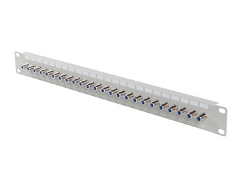 PATCHPANEL 24 PORTAR 1U F-TYP KONTAKT GRÅ LANBERG
