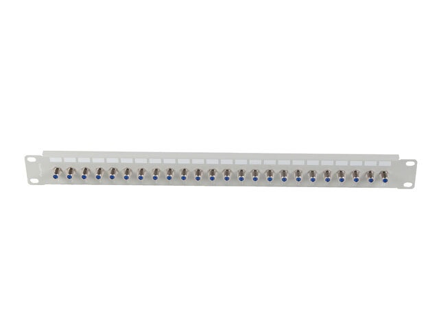 PATCHPANEL 24 PORTAR 1U F-TYP KONTAKT GRÅ LANBERG