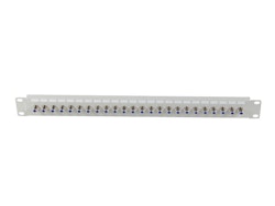 PATCHPANEL 24 PORTAR 1U F-TYP KONTAKT GRÅ LANBERG