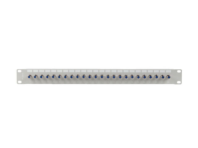 PATCHPANEL 24 PORTAR 1U F-TYP KONTAKT GRÅ LANBERG