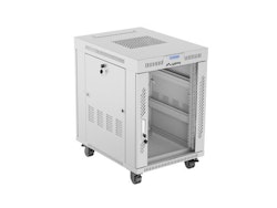 RACKSKÅP 19" FRISTÅENDE 15U/600X800 (FLAT PACK) MED GLASDÖRR LCD GRÅ LANBERG V2