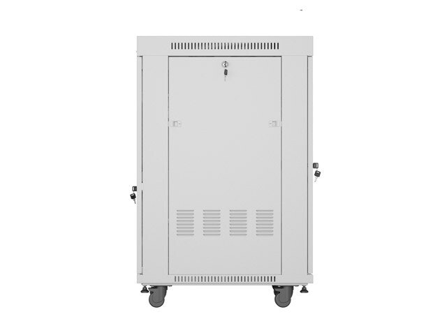 RACKSKÅP 19" FRISTÅENDE 22U/600X800 (FLAT PACK) MED GLASDÖRR LCD GRÅ LANBERG V2