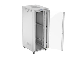 RACKSKÅP 19" FRISTÅENDE 42U/800X1000 (FLAT PACK) MED GLASDÖRR LCD GRÅ LANBERG V2