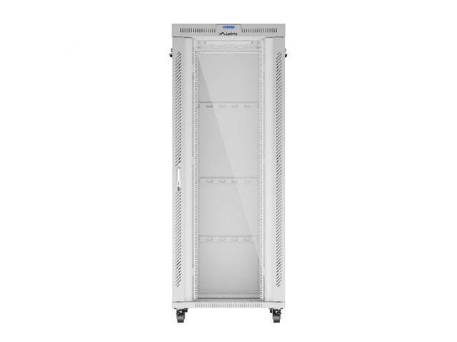 RACKSKÅP 19" FRISTÅENDE 42U/800X1000 (FLAT PACK) MED GLASDÖRR LCD GRÅ LANBERG V2
