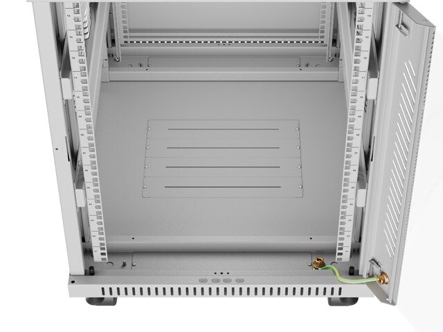 RACKSKÅP 19" FRISTÅENDE 15U/600X800 (FLAT PACK) MED GLASDÖRR LCD GRÅ LANBERG V2