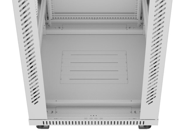 RACKSKÅP 19" FRISTÅENDE 42U/600X800 (FLAT PACK) MED GLASDÖRR LCD GRÅ LANBERG V2