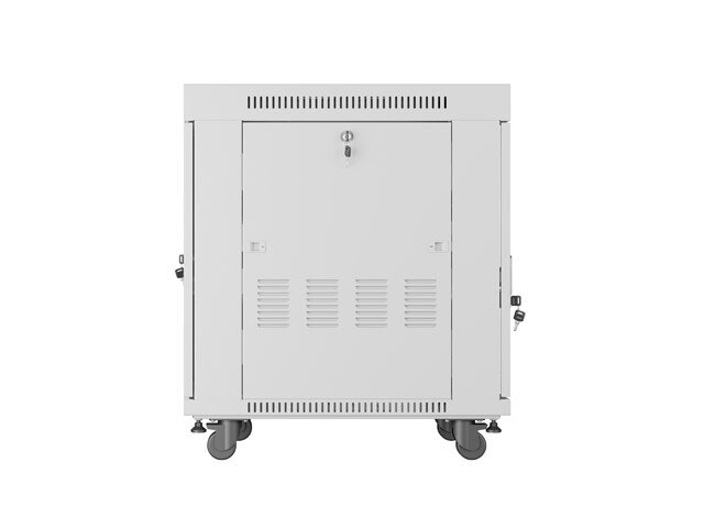 RACKSKÅP 19" FRISTÅENDE 15U/600X800 (FLAT PACK) MED GLASDÖRR LCD GRÅ LANBERG V2