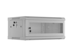 INSTALLATIONSRACK 19" 4U 600X450 GRÅ PERFORERAD DÖRR LANBERG (FLAT PACK)
