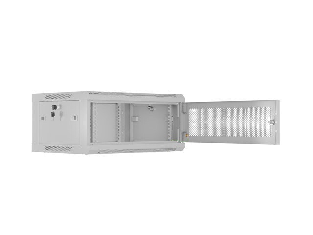 INSTALLATIONSRACK 19" 4U 600X450 GRÅ PERFORERAD DÖRR LANBERG (FLAT PACK)