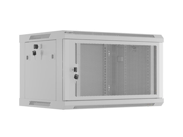INSTALLATIONSRACK 19" 6U 600X450 GRÅ PERFORERAD DÖRR LANBERG (FLAT PACK)