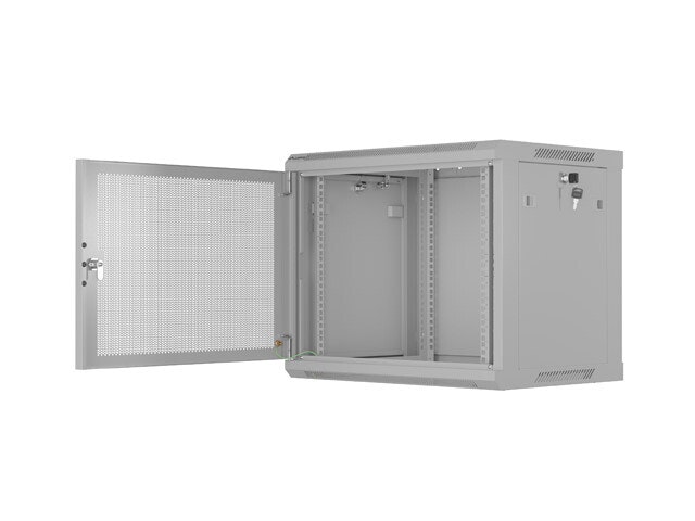 INSTALLATIONSRACK 19" 9U 600X450 GRÅ PERFORERAD DÖRR LANBERG (FLAT PACK)
