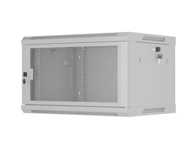 INSTALLATIONSRACK 19" 6U 600X450 GRÅ PERFORERAD DÖRR LANBERG (FLAT PACK)