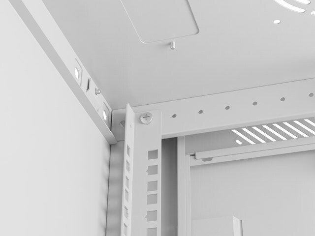 INSTALLATIONSRACK 19" 9U 600X450 GRÅ PERFORERAD DÖRR LANBERG (FLAT PACK)