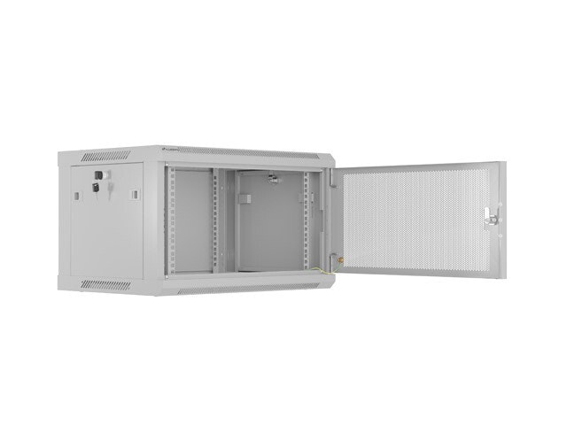 INSTALLATIONSRACK 19" 6U 600X450 GRÅ PERFORERAD DÖRR LANBERG (FLAT PACK)