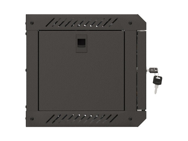 RACKSKÅP 10" VÄGGMONTERAT 4U/300X300 (FLAT PACK) MED GLASDÖRR SVART LANBERG