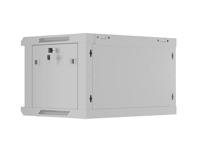 INSTALLATIONSRACK 19" 6U 600X450 GRÅ PERFORERAD DÖRR LANBERG (FLAT PACK)