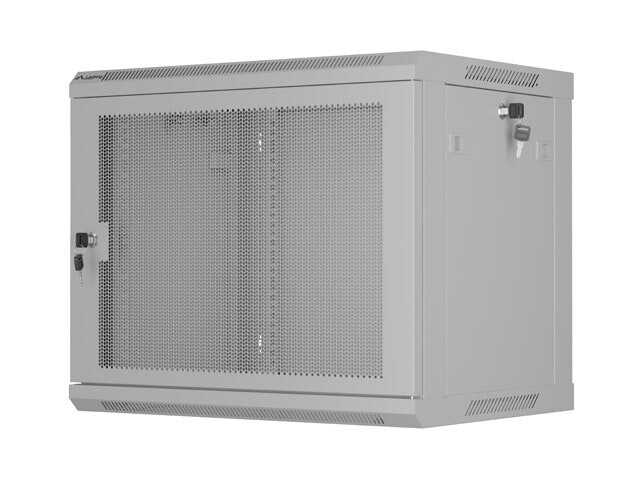 INSTALLATIONSRACK 19" 9U 600X450 GRÅ PERFORERAD DÖRR LANBERG (FLAT PACK)