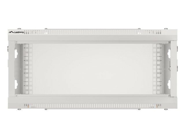 RACKSKÅP 19" VÄGGMONTERAT 4U/600X450 (FLAT PACK) V2 GRÅ LANBERG