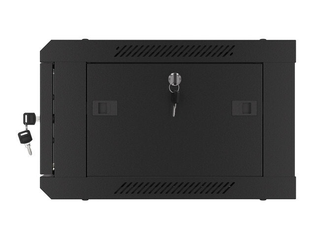 RACKSKÅP 19" VÄGGMONTERAT 4U/600X450 (FLAT PACK) MED GLASDÖRR SVART LANBERG V2