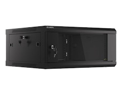RACKSKÅP 19" VÄGGMONTERAT 4U/600X600 (FLAT PACK) V2 SVART LANBERG