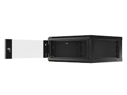 RACKSKÅP 19" VÄGGMONTERAT 4U/600X600 (FLAT PACK) V2 SVART LANBERG