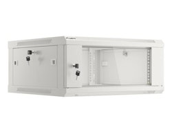 RACKSKÅP 19" VÄGGMONTERAT 4U/600X600 (FLAT PACK) V2 GRÅ LANBERG