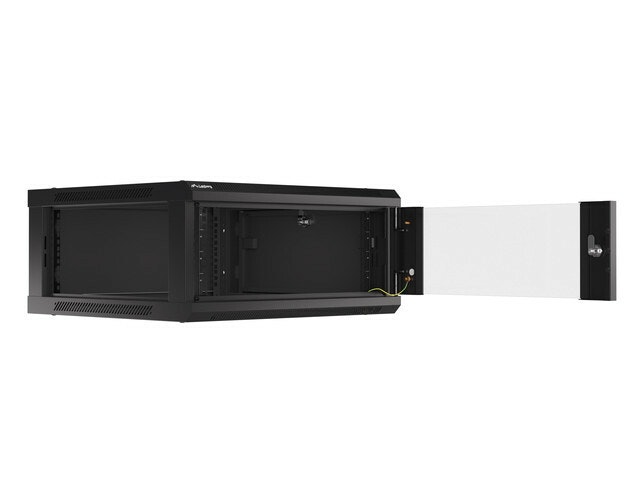 RACKSKÅP 19" VÄGGMONTERAT 4U/600X600 (FLAT PACK) V2 SVART LANBERG