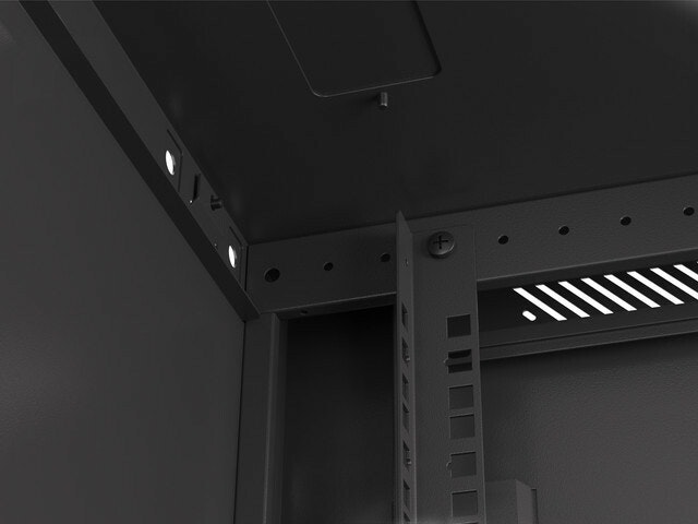 RACKSKÅP 19" VÄGGMONTERAT 4U/600X600 (FLAT PACK) V2 SVART LANBERG