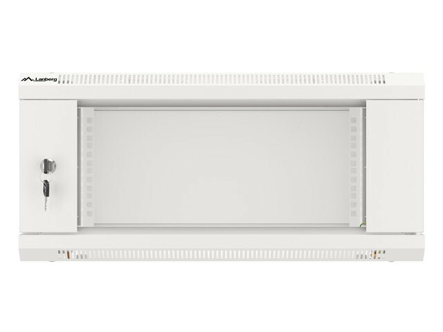 RACKSKÅP 19" VÄGGMONTERAT 4U/600X450 (FLAT PACK) V2 GRÅ LANBERG
