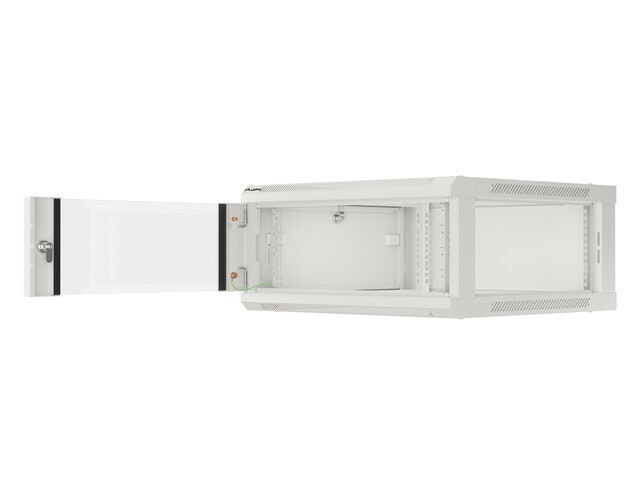 RACKSKÅP 19" VÄGGMONTERAT 4U/600X600 (FLAT PACK) V2 GRÅ LANBERG