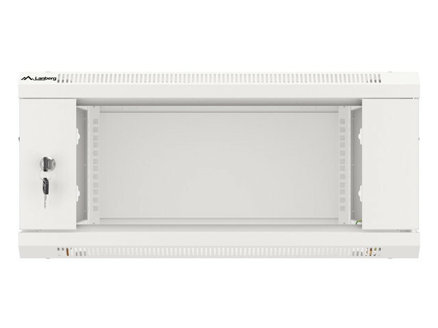 RACKSKÅP 19" VÄGGMONTERAT 4U/600X600 (FLAT PACK) V2 GRÅ LANBERG