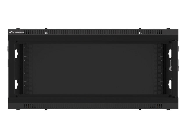 RACKSKÅP 19" VÄGGMONTERAT 4U/600X600 (FLAT PACK) V2 SVART LANBERG