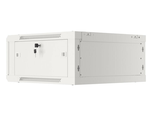 RACKSKÅP 19" VÄGGMONTERAT 4U/600X600 (FLAT PACK) V2 GRÅ LANBERG