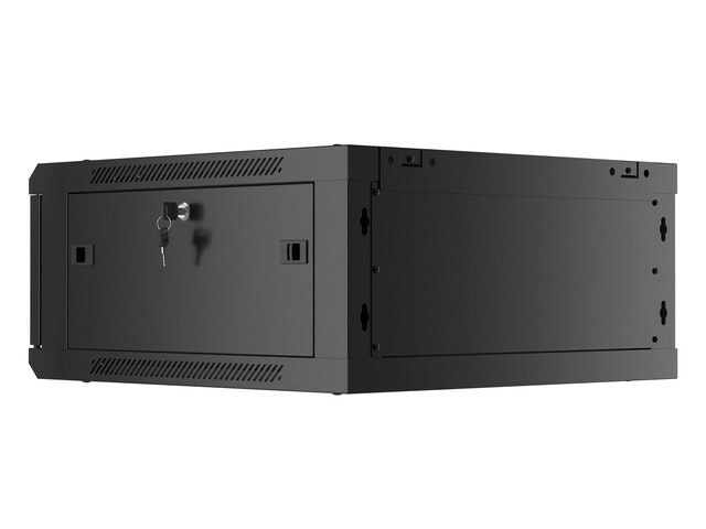 RACKSKÅP 19" VÄGGMONTERAT 4U/600X600 (FLAT PACK) V2 SVART LANBERG