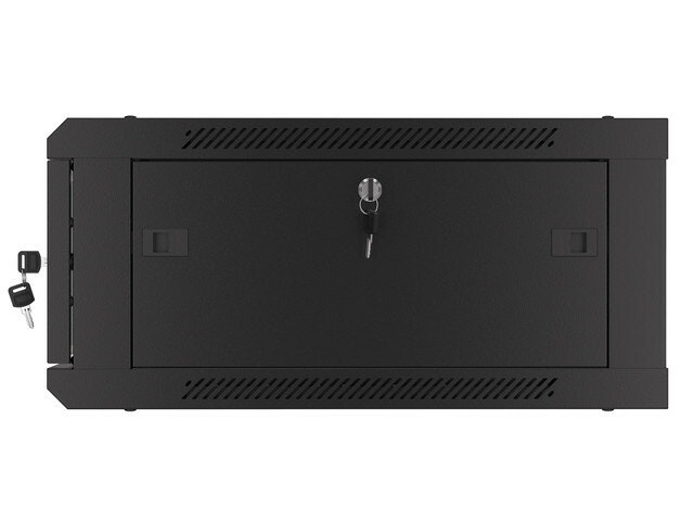RACKSKÅP 19" VÄGGMONTERAT 4U/600X600 (FLAT PACK) V2 SVART LANBERG