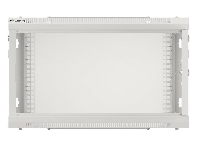 RACKSKÅP 19" VÄGGMONTERAT 6U/600X450 (FLAT PACK) V2 GRÅ LANBERG