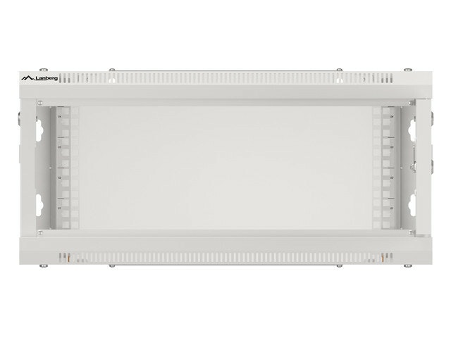 RACKSKÅP 19" VÄGGMONTERAT 4U/600X600 (FLAT PACK) V2 GRÅ LANBERG