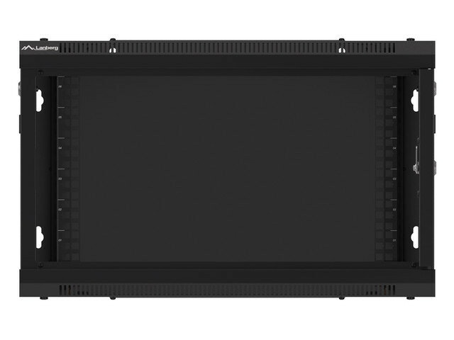 RACKSKÅP 19" VÄGGMONTERAT 6U/600X600 (FLAT PACK) SVART LANBERG V2