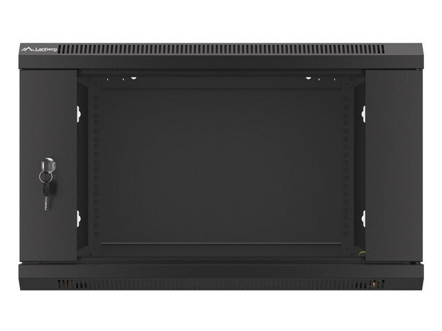 RACKSKÅP 19" VÄGGMONTERAT 6U/600X600 (FLAT PACK) SVART LANBERG V2