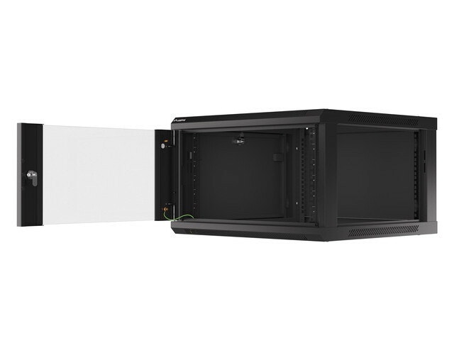RACKSKÅP 19" VÄGGMONTERAT 6U/600X600 (FLAT PACK) SVART LANBERG V2