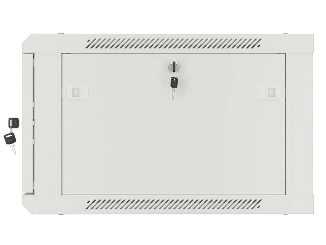 RACKSKÅP 19" VÄGGMONTERAT 6U/600X600 (FLAT PACK) MED GLASDÖRR GRÅ LANBERG V2
