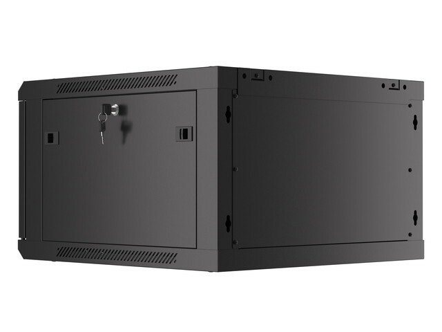RACKSKÅP 19" VÄGGMONTERAT 6U/600X600 (FLAT PACK) SVART LANBERG V2