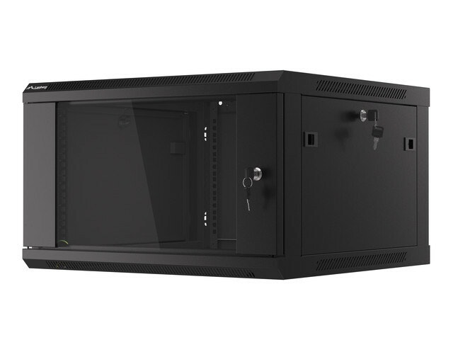 RACKSKÅP 19" VÄGGMONTERAT 6U/600X600 (FLAT PACK) SVART LANBERG V2