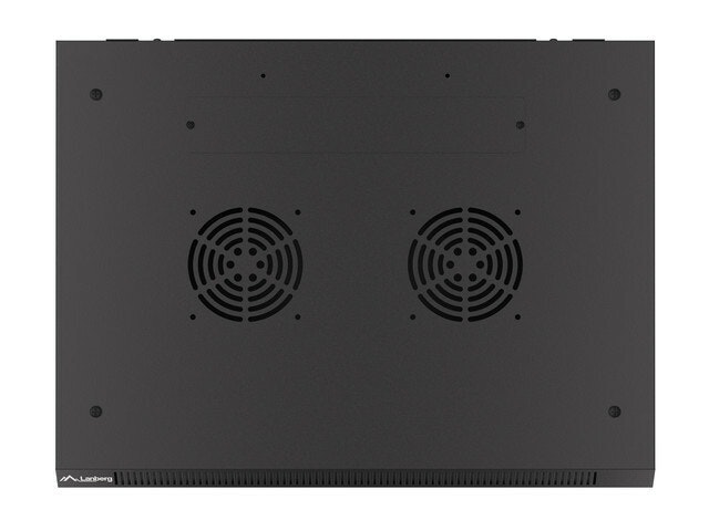 RACKSKÅP 19" VÄGGMONTERAT 9U/600X450 (FLAT PACK) V2 SVART LANBERG