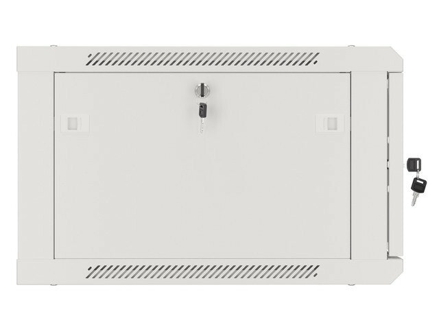 RACKSKÅP 19" VÄGGMONTERAT 6U/600X600 (FLAT PACK) MED GLASDÖRR GRÅ LANBERG V2