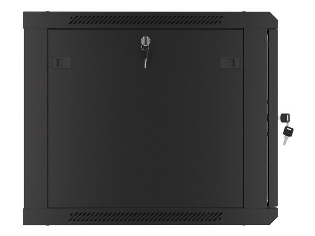 RACKSKÅP 19" VÄGGMONTERAT 9U/600X600 (FLAT PACK) V2 SVART LANBERG