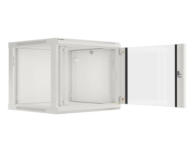RACKSKÅP 19" VÄGGMONTERAT 9U/600X600 (FLAT PACK) V2 GRÅ LANBERG