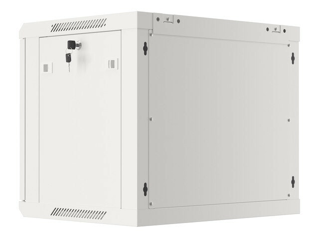 RACKSKÅP 19" VÄGGMONTERAT 9U/600X450 (FLAT PACK) MED GLASDÖRR GRÅ LANBERG V2