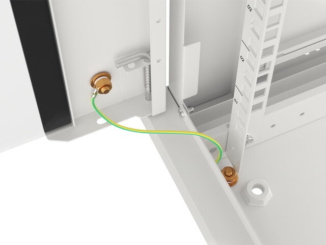 RACKSKÅP 19" VÄGGMONTERAT 9U/600X600 (FLAT PACK) V2 GRÅ LANBERG