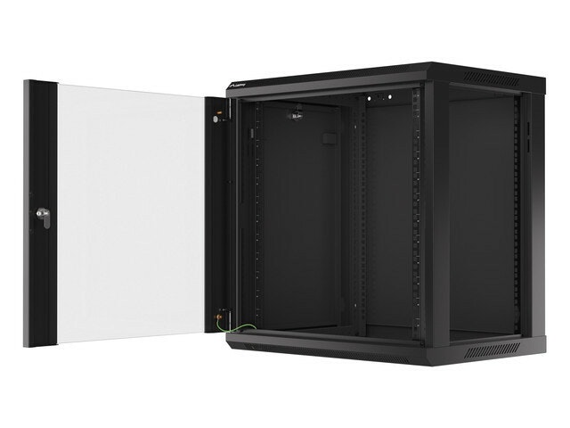 RACKSKÅP 19" VÄGGMONTERAT 12U/600X450 (FLAT PACK) SVART LANBERG V2